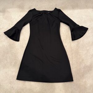 New York & Company Black Bell Sleeve Dress